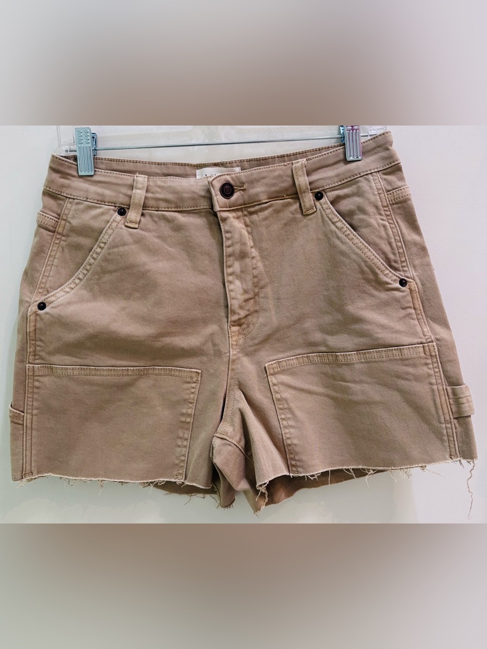 bohme Tan Utility Cutoff Shorts